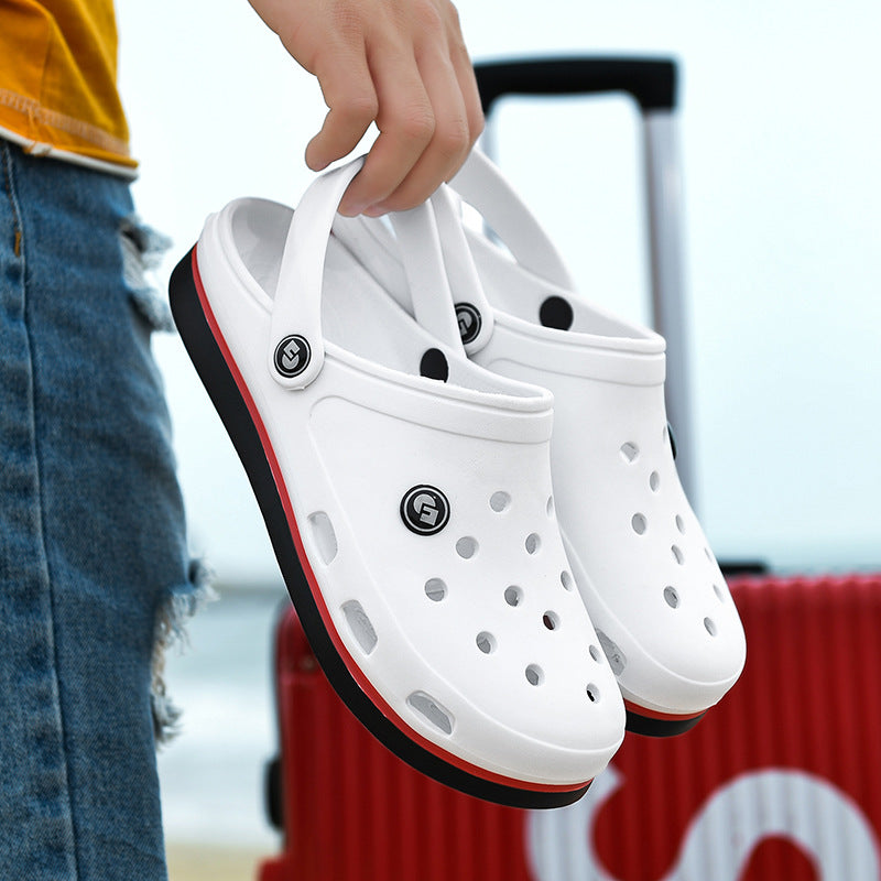 Summer Slippers Men's Croc-Like Beach Shoes