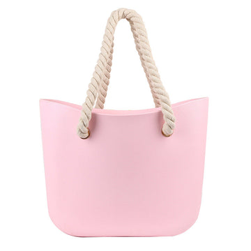 Waterproof Silicon Handbag With Thick Rope Handles