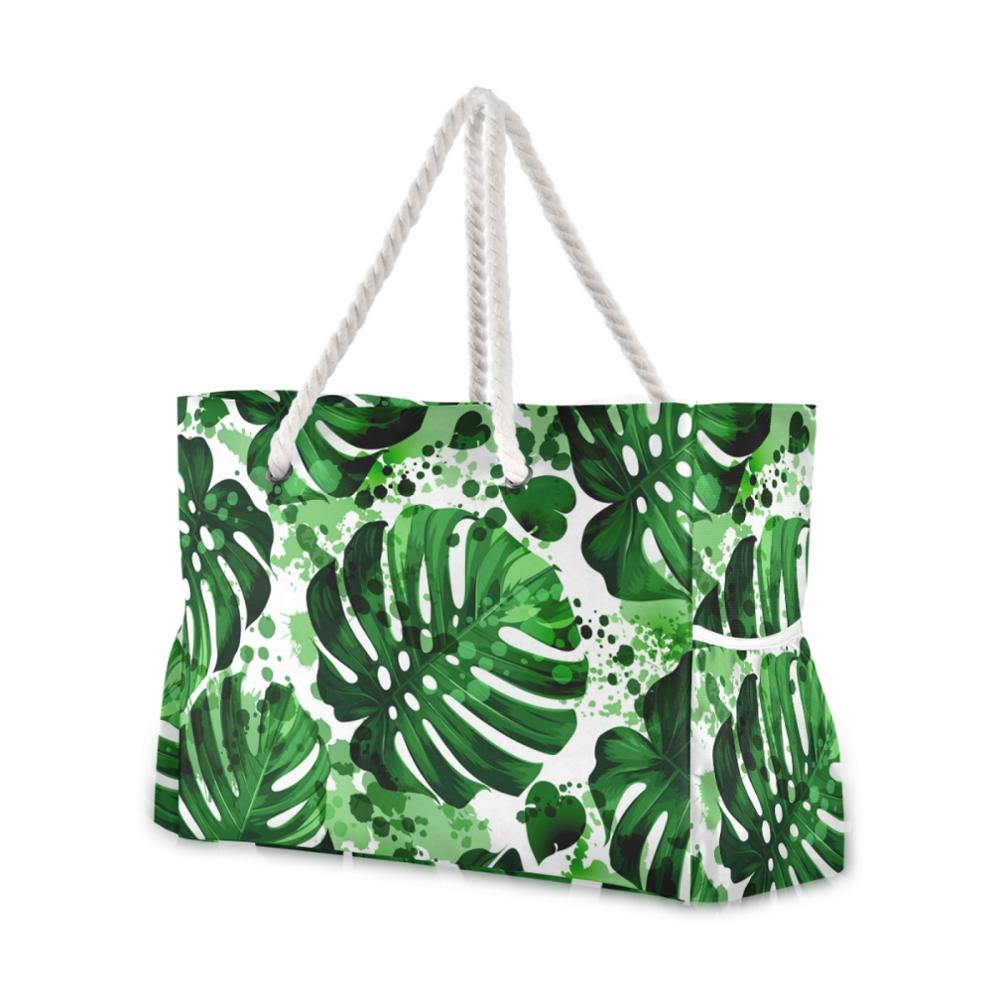 Tropical Print Beach Bags