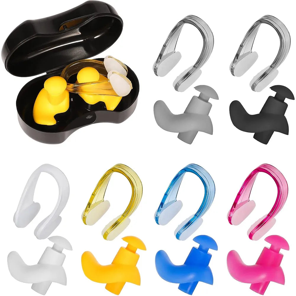 Swimming Nose Clip Ear Plug Set W/ Box