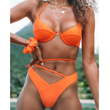 Underwired Orange Bikini Set