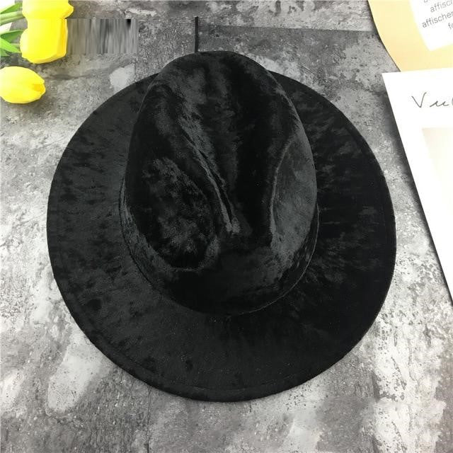 Unisex Velvet Felt Fedora Hat