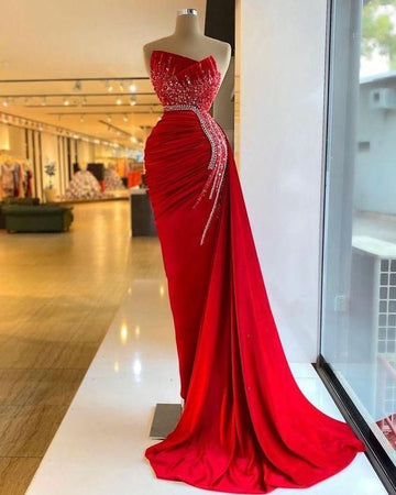 Sparkling Beaded Red Prom/Evening Formal Dress